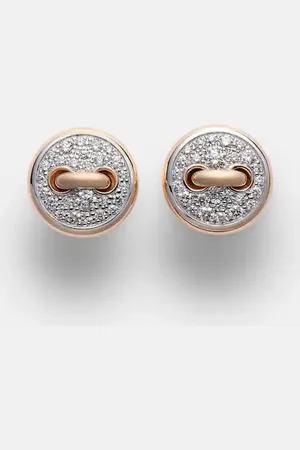 Pomellato Pendientes Pom Pom Dot de oro rosa de 18 ct con diamantes