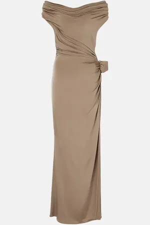 MAGDA BUTRYM Vestido midi de jersey con aplique floral