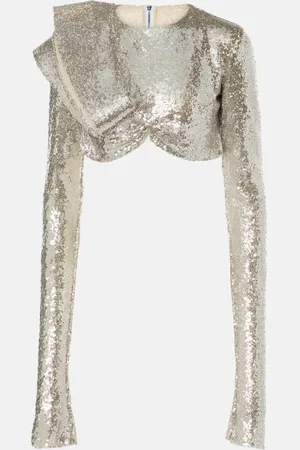 MATICEVSKI Crop top con lentejuelas