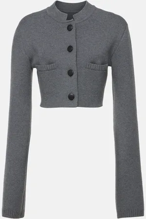 Khaite Chaqueta cropped Ello de mezcla de lana