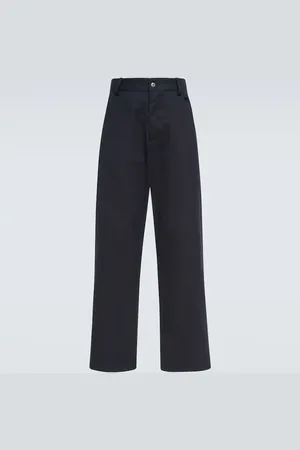 Bottega Veneta Pantalones rectos de sarga de algodón