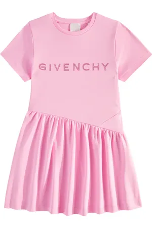 Givenchy Vestido fruncido de algodón con logo