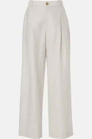 Vince Pantalones anchos de mezcla de algodón