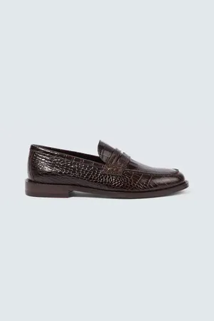 Manolo Blahnik Mocasines penny Perry de piel grabada