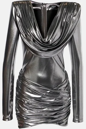 Balmain Vestido corto drapeado