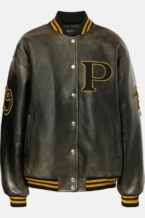 Prada Chaqueta varsity de piel