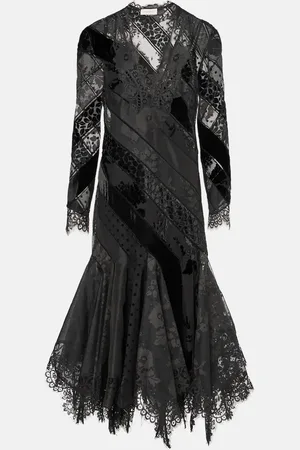 ZIMMERMANN Vestido de fiesta Eden de lino y seda con encaje