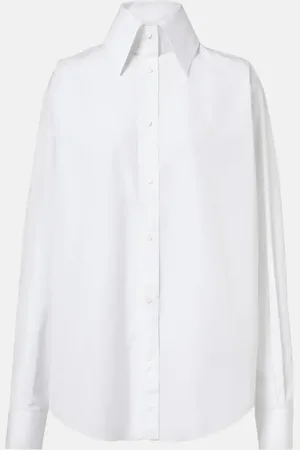 Alexander McQueen Camisa oversized de popelín de algodón