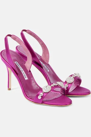 Manolo Blahnik Sandalias destalonadas Lamisan de satén