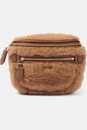Max Mara Riñonera Banane Mini de tejido Teddy
