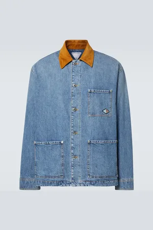 Bottega Veneta Chaqueta de denim con ante