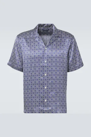 Frescobol Carioca Camisa bowling Roberto de seda estampada