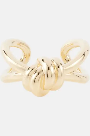 Bottega Veneta Anillo Knot de plata de ley bañado en oro