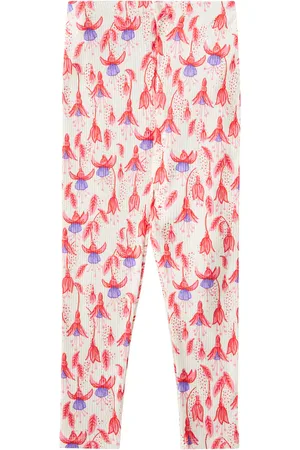 Mini Rodini Leggings Fuchsia de mezcla de algodón