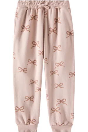 Rylee + Cru Pantalones deportivos Bows de mezcla de algodón