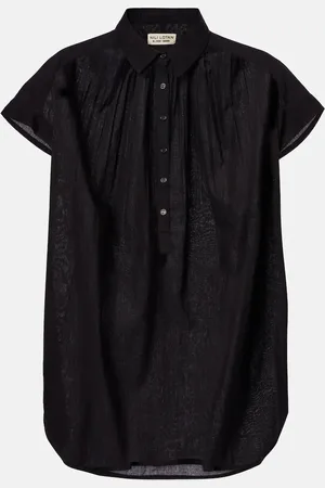 NILI LOTAN Blusa fruncida Normandy de algodón