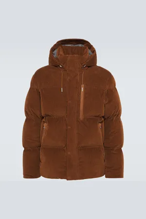 Ermenegildo Zegna Chaqueta de plumas de pana de algodón y cachemir