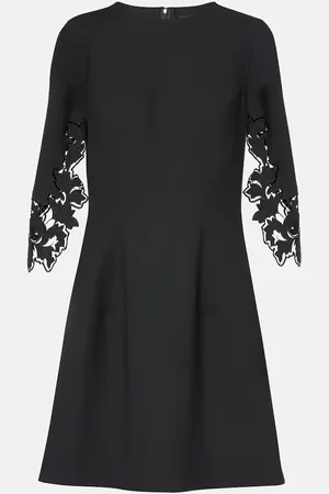 Oscar de la Renta Vestido corto Peony de mezcla de lana