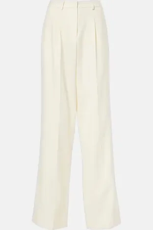 MAGDA BUTRYM Pantalones anchos de lana y seda