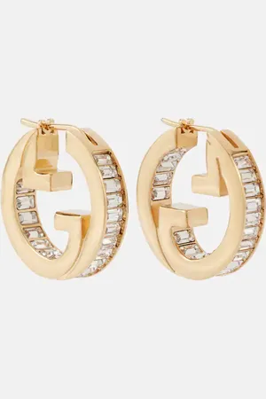 Gucci Pendientes de aro Blondie adornados