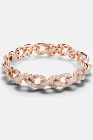 Shay Brazalete Infinity Link de oro rosa de 18 ct con diamantes