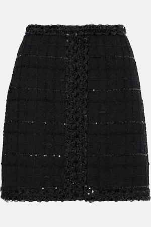 Giambattista Valli Minifalda de bouclé de mezcla de lana