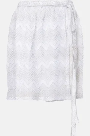 Missoni Falda envolvente de lamé en zigzag