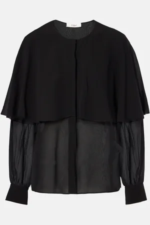 Chloé Chloé Blusa de georgette de seda con capa