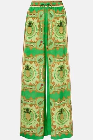 ALÉMAIS Alémais Pantalones palazzo La Musica de seda
