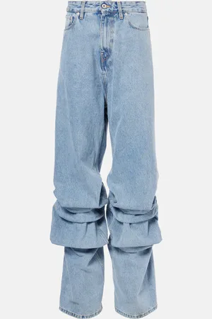 Y / PROJECT Jeans anchos drapeados Evergreen
