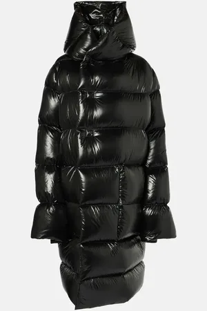 Rick Owens Abrigo de plumas de nylon lacado