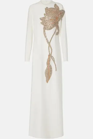 Costarellos Vestido de fiesta de crepé adornado
