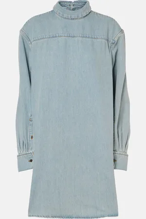 DRIES VAN NOTEN Top de cuello alto de denim