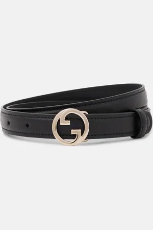 Gucci Cinturón Blondie de piel con GG