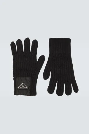 Prada Guantes acanalados de lana y cachemir