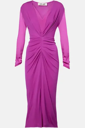 Diane von Furstenberg Vestido midi fruncido Hades de jersey