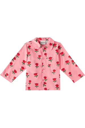 Mini Rodini Camisa Roses de algodón