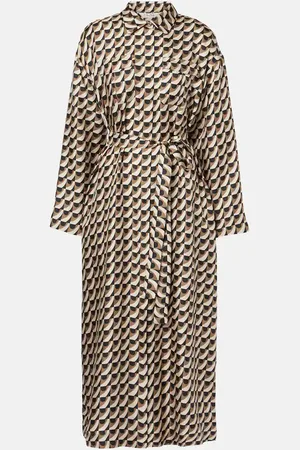 Max Mara Vestido largo Fleur de seda floral