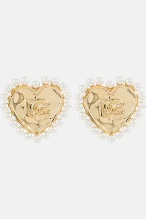 Dolce & Gabbana Pendientes de clip chapados en oro con DG