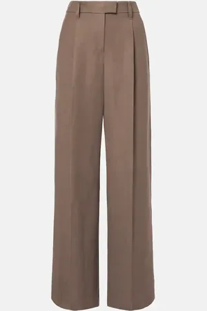 Brunello Cucinelli Pantalones anchos de tiro alto