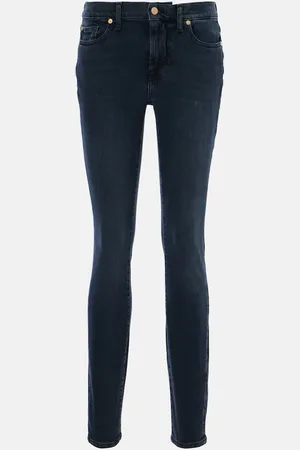 7 for all Mankind Jeans skinny de tiro bajo