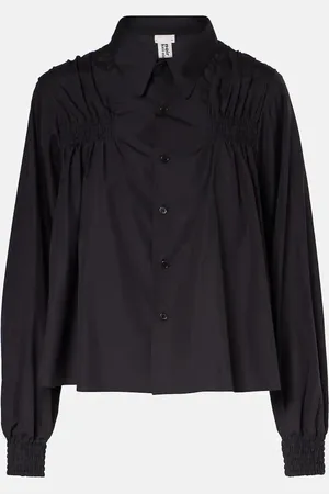 NOIR KEI NINOMIYA Camisa de algodón fruncida