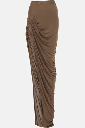 Rick Owens Falda larga drapeada Twist