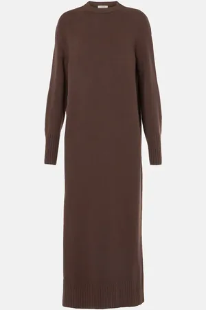 Fforme Vestido recto Ainsley de lana y cachemir