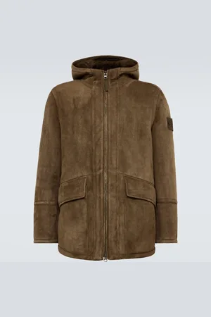 Stone Island Chaqueta Ghost de piel con borrego