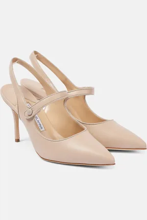 Manolo Blahnik Salones destalonados Campari 90 de ante