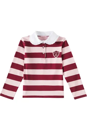 La Coqueta Polo Rosalie de jersey a rayas