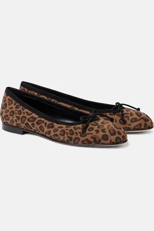Manolo Blahnik Bailarinas Veralli de ante estampadas