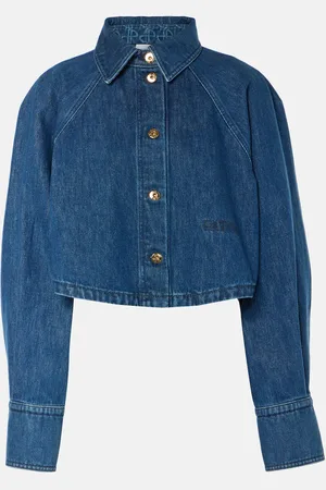 Patou Camisa cropped de denim