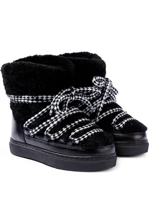 INUIKII Botines Curly de piel y borrego